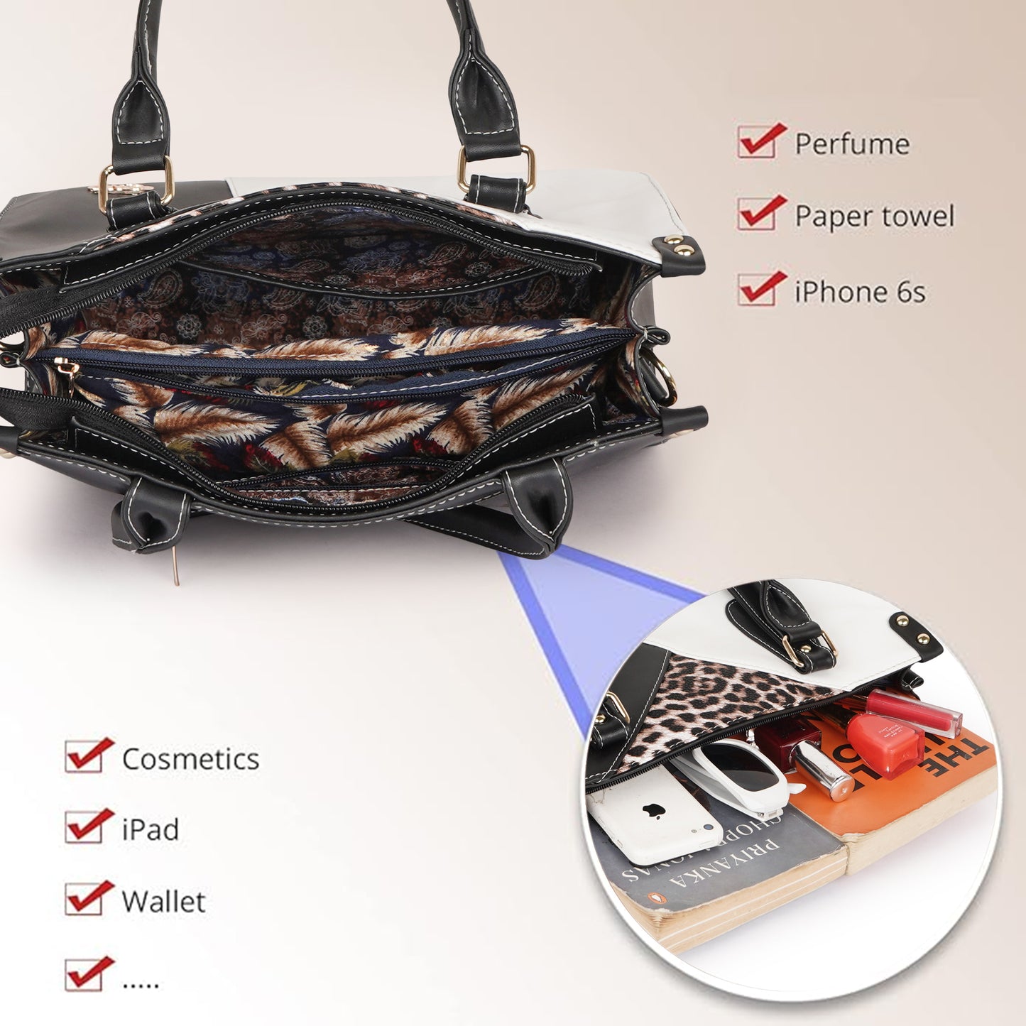 Naira Handbag – Luxe Leopard Panel