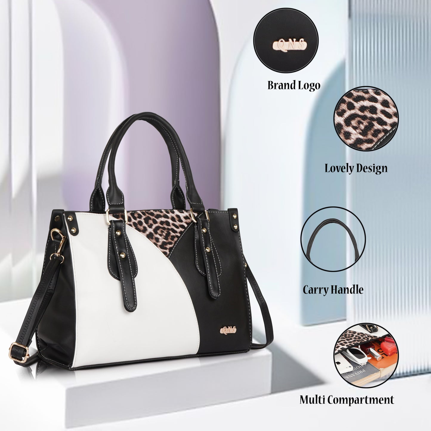 Naira Handbag – Luxe Leopard Panel