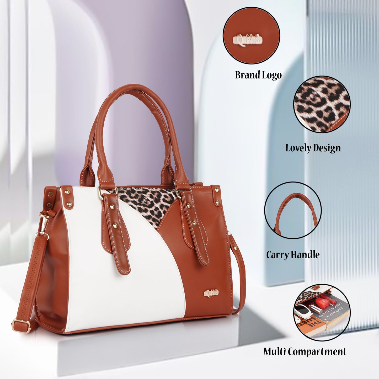 Naira Handbag – Luxe Leopard Panel