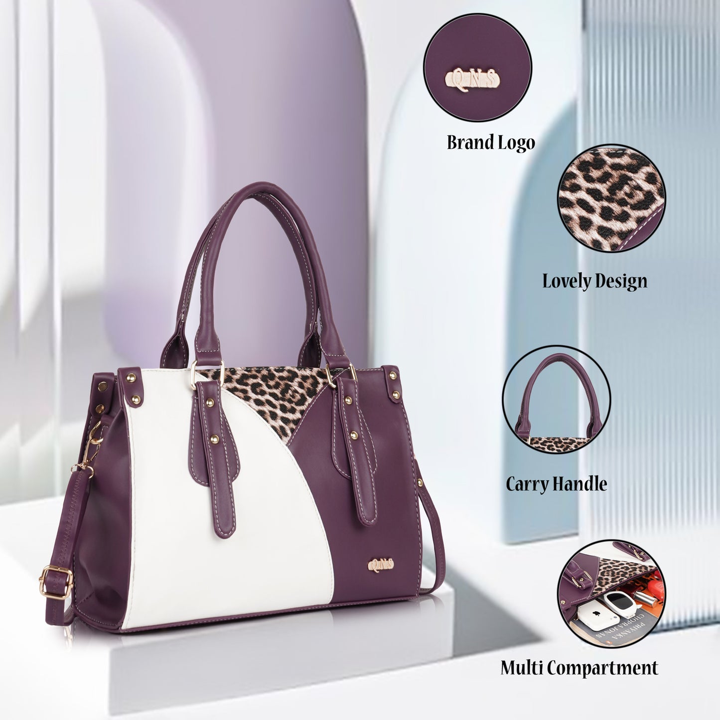 Naira Handbag – Luxe Leopard Panel