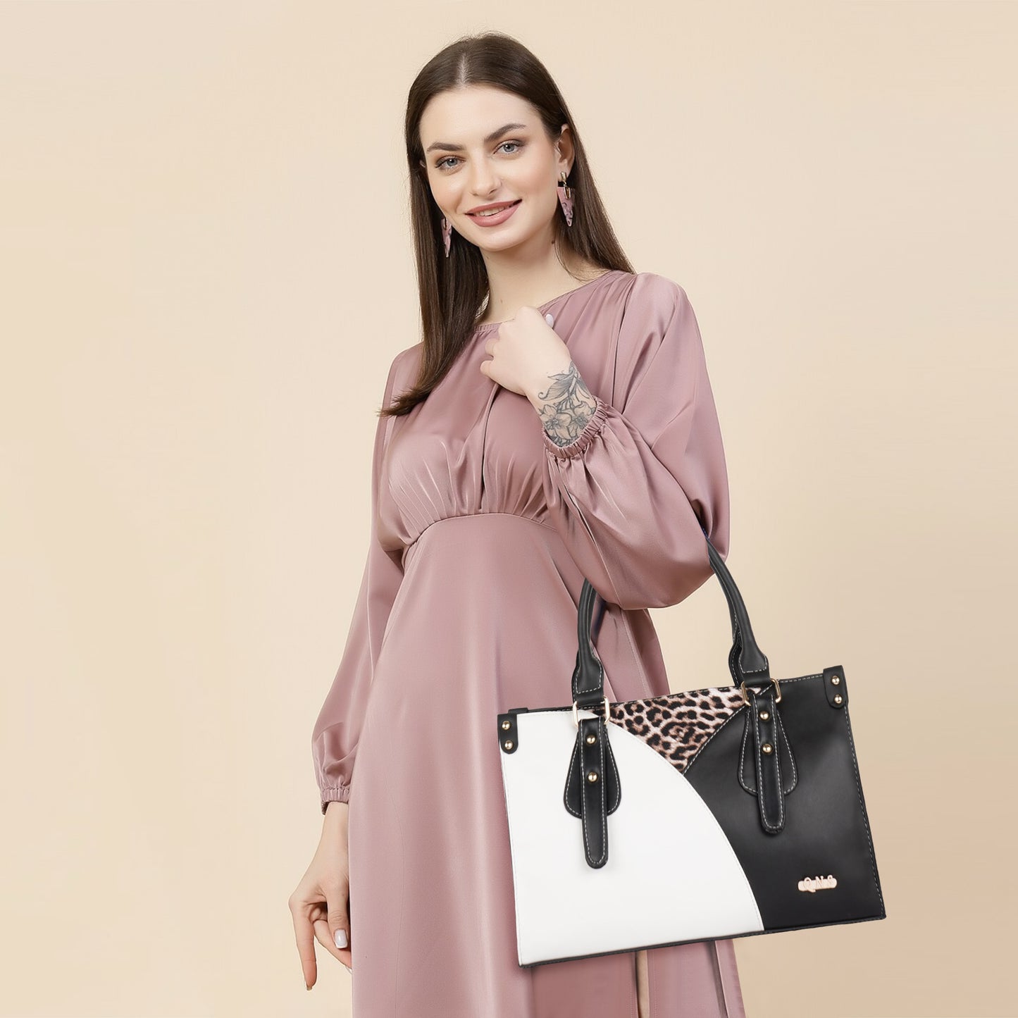 Naira Handbag – Luxe Leopard Panel