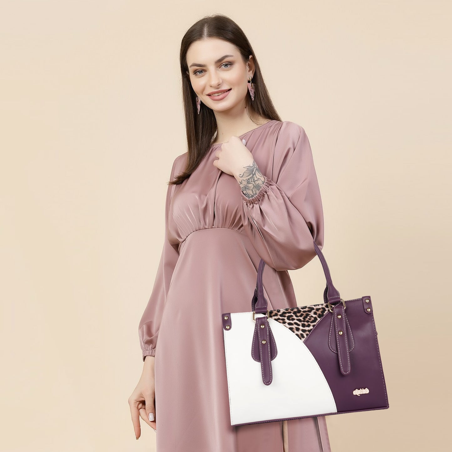 Naira Handbag – Luxe Leopard Panel