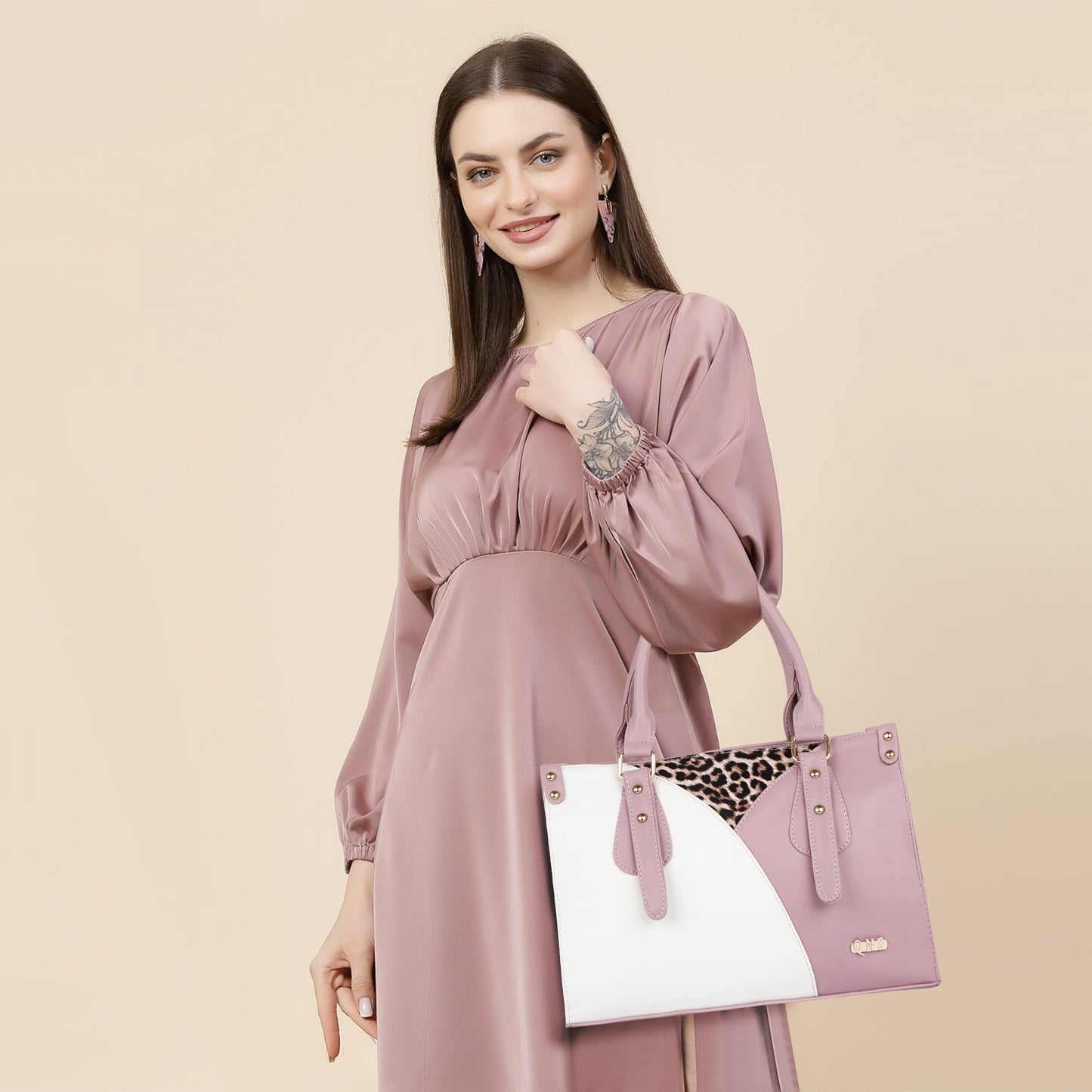 Naira Handbag – Luxe Leopard Panel