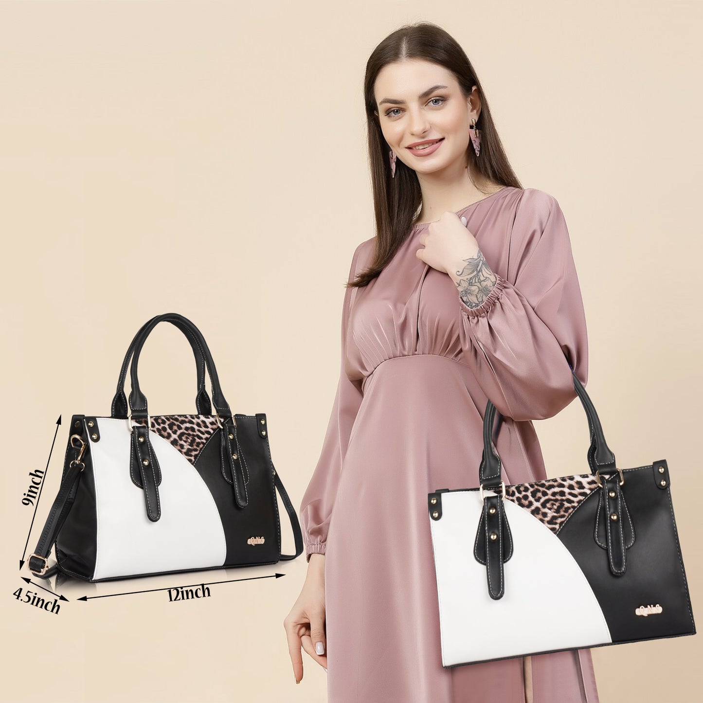 Naira Handbag – Luxe Leopard Panel