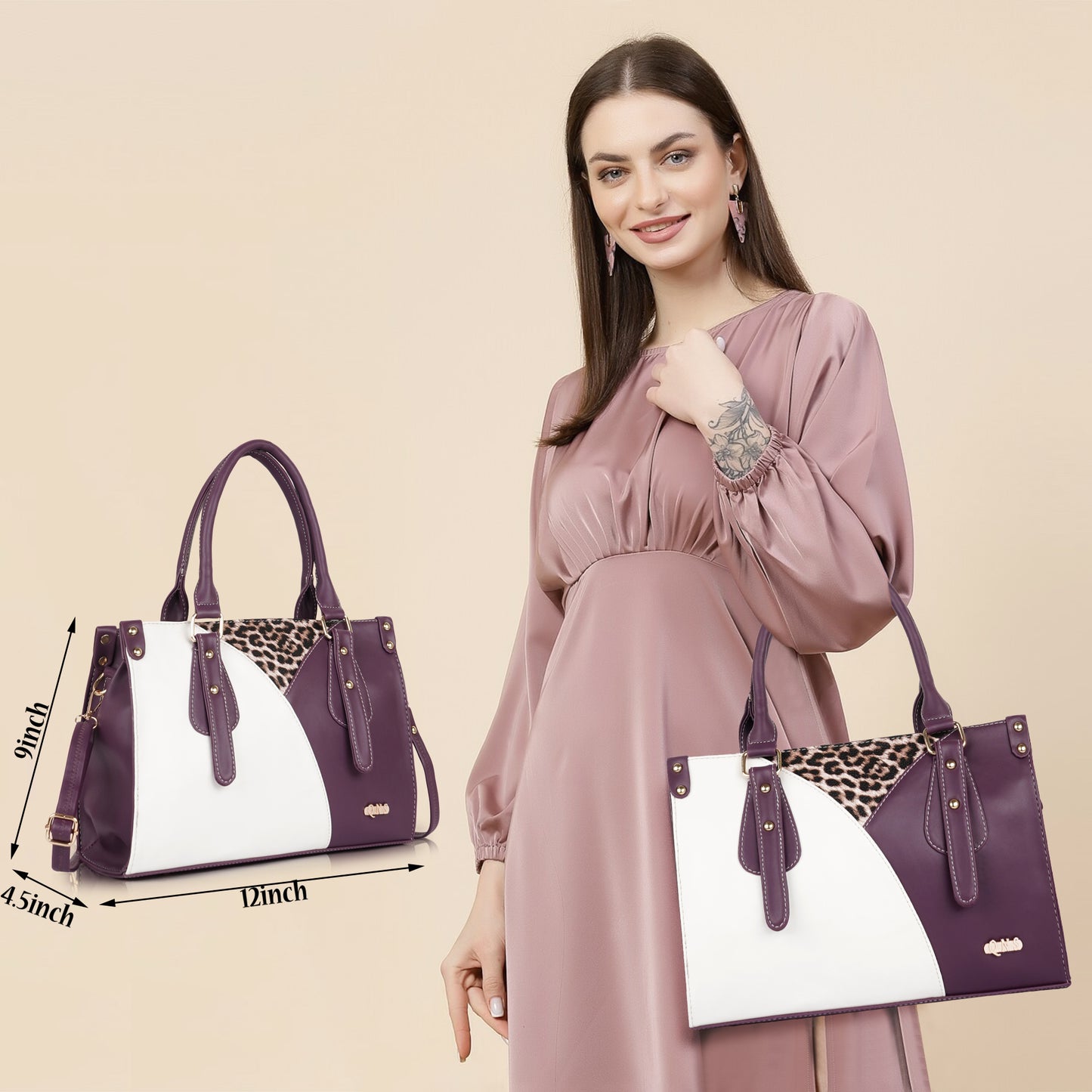 Naira Handbag – Luxe Leopard Panel